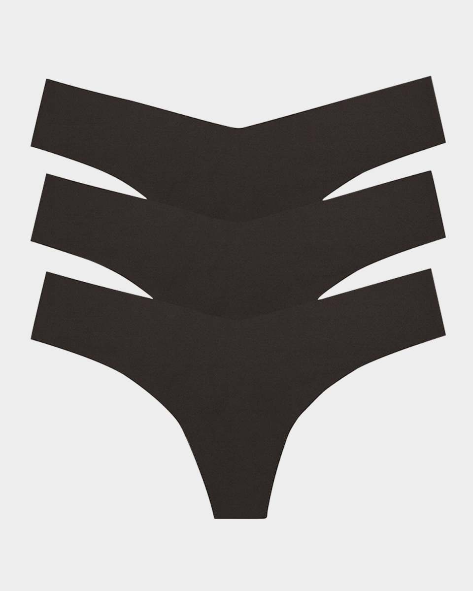 Classic Low-Rise Microfiber Thongs, Pack of 3